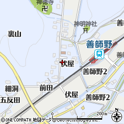 愛知県犬山市善師野伏屋周辺の地図
