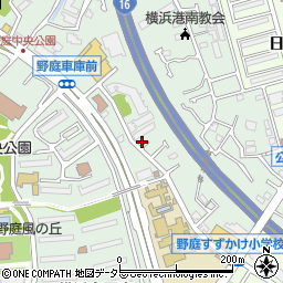 神奈川県横浜市港南区野庭町641-13周辺の地図