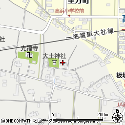 稲生神社　社務所周辺の地図