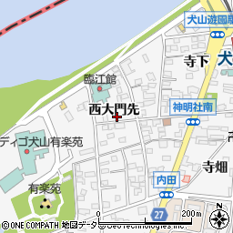 愛知県犬山市犬山西大門先周辺の地図
