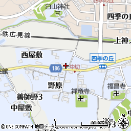 愛知県犬山市善師野小戸16周辺の地図