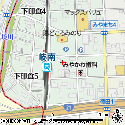 株式会社アドアップ　岐阜営業所周辺の地図