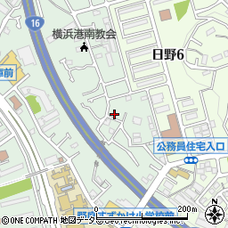 神奈川県横浜市港南区野庭町516-9周辺の地図