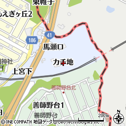 愛知県犬山市善師野カチ地周辺の地図