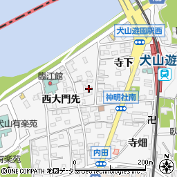愛知県犬山市犬山大門先周辺の地図