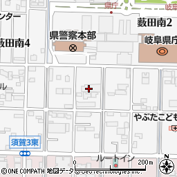 岐阜県岐阜市薮田南3丁目12周辺の地図