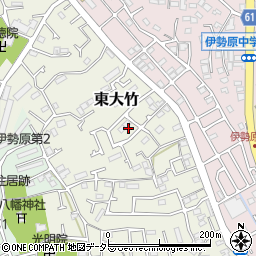 神奈川県伊勢原市東大竹周辺の地図