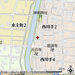 岐阜県岐阜市西川手2丁目80周辺の地図