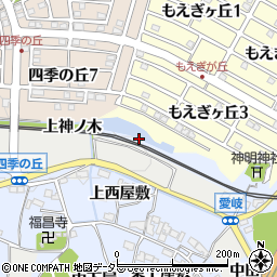 愛知県犬山市善師野下前田周辺の地図