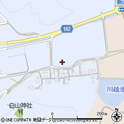 鳥取県米子市新山周辺の地図
