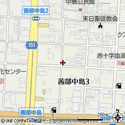 アキラ美容室茜部店周辺の地図