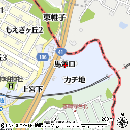 愛知県犬山市善師野馬瀬口周辺の地図