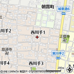 岐阜県岐阜市西川手1丁目79周辺の地図