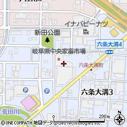 岐阜県中央家畜市場周辺の地図