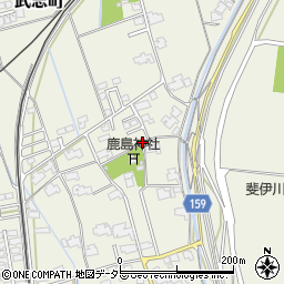 島根県出雲市武志町周辺の地図