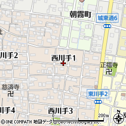 岐阜県岐阜市西川手1丁目43周辺の地図