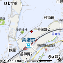 愛知県犬山市善師野伏屋宮下周辺の地図