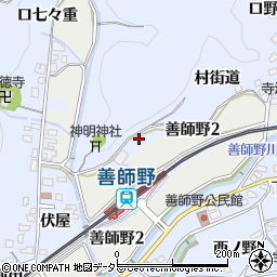 愛知県犬山市善師野（伏屋宮下）周辺の地図