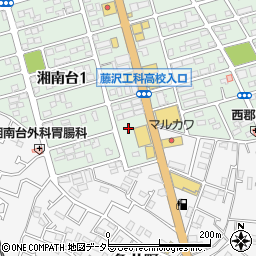 ユニクロ湘南台店駐車場周辺の地図