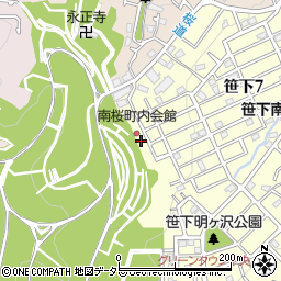 南桜町内会館周辺の地図