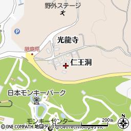 愛知県犬山市継鹿尾仁王洞周辺の地図
