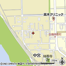 岐阜県瑞穂市中宮380周辺の地図