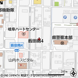 岐阜県岐阜市薮田南4丁目8周辺の地図