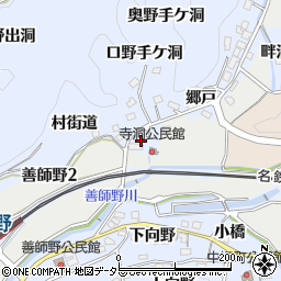 愛知県犬山市善師野隅田周辺の地図