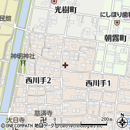 岐阜県岐阜市西川手1丁目27周辺の地図