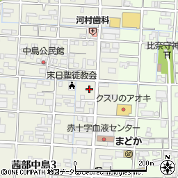 ファミリーマート岐阜茜部中島店周辺の地図