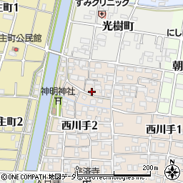 岐阜県岐阜市西川手2丁目27周辺の地図