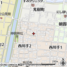 岐阜県岐阜市西川手2丁目31周辺の地図