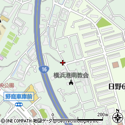 神奈川県横浜市港南区野庭町554周辺の地図