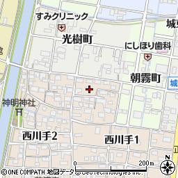 岐阜県岐阜市西川手1丁目3周辺の地図