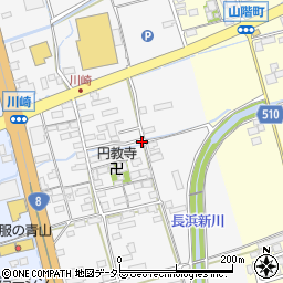 滋賀県長浜市川崎町190周辺の地図