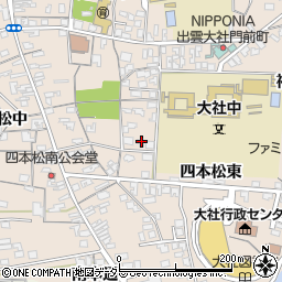 島根県出雲市大社町杵築南四本松南1324周辺の地図