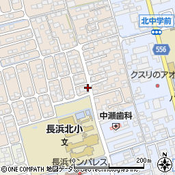 滋賀県長浜市十里町周辺の地図