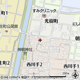 岐阜県岐阜市西川手2丁目25周辺の地図