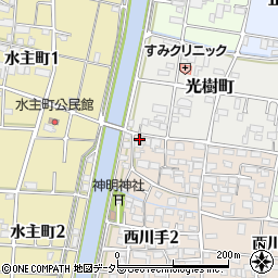 岐阜県岐阜市西川手2丁目5周辺の地図