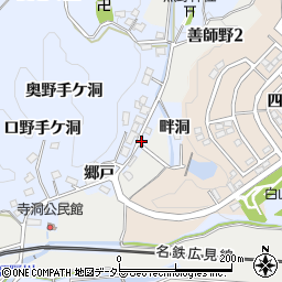 愛知県犬山市善師野竹ノ街道周辺の地図