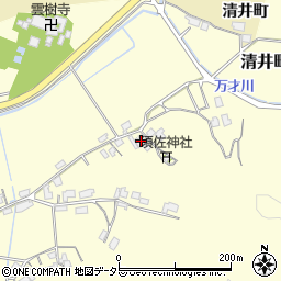 島根県安来市清井町244周辺の地図