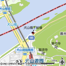 日本ライン名鉄犬山遊船犬山橋営業所周辺の地図