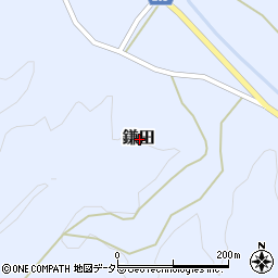 鳥取県東伯郡三朝町鎌田周辺の地図