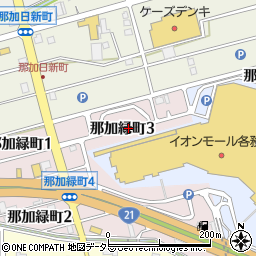 岐阜県各務原市那加緑町3丁目周辺の地図