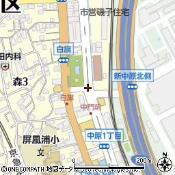 石川島重工中門前周辺の地図