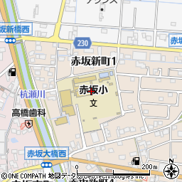 大垣市役所　赤坂幼保園周辺の地図
