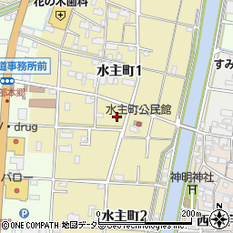 岐阜県岐阜市水主町周辺の地図