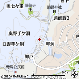 愛知県犬山市善師野寺洞屋敷27周辺の地図
