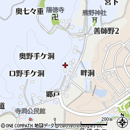愛知県犬山市善師野寺洞屋敷周辺の地図