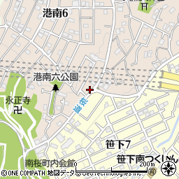 桜道坂上周辺の地図